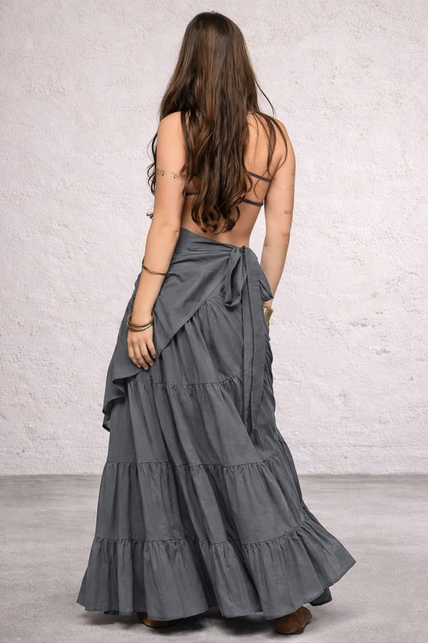 Многоярусная юбка в пол Байли