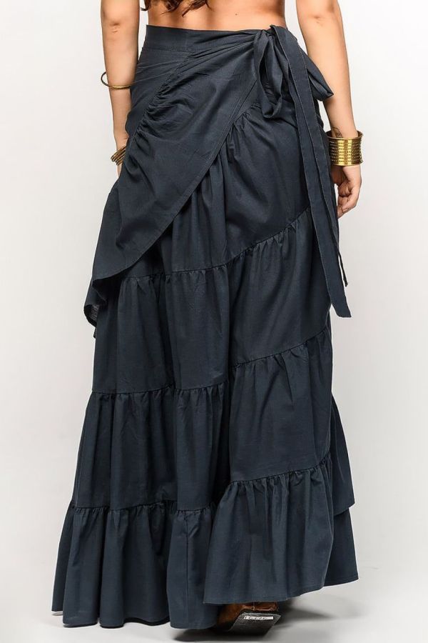 Многоярусная юбка в пол Байли