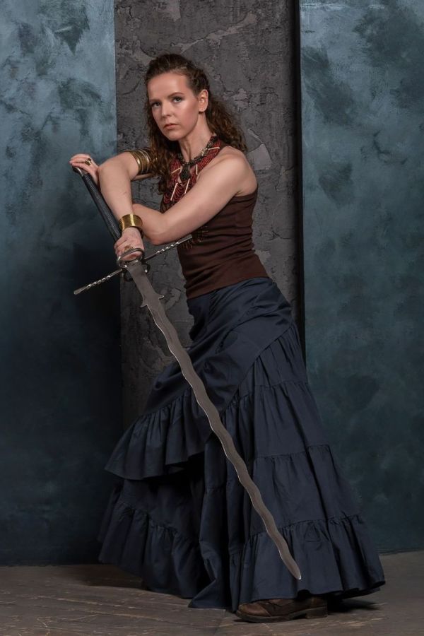 Многоярусная юбка в пол Байли