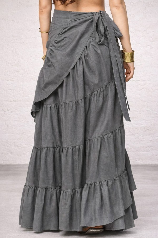 Многоярусная юбка в пол Байли