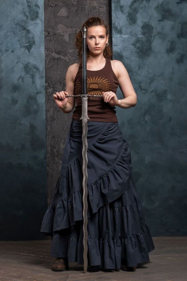 Многоярусная юбка в пол Байли