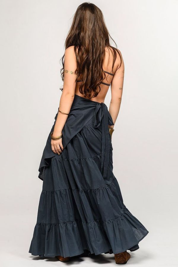 Многоярусная юбка в пол Байли