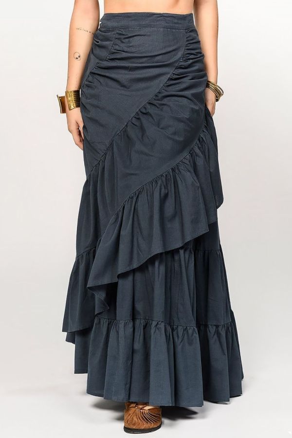 Многоярусная юбка в пол Байли