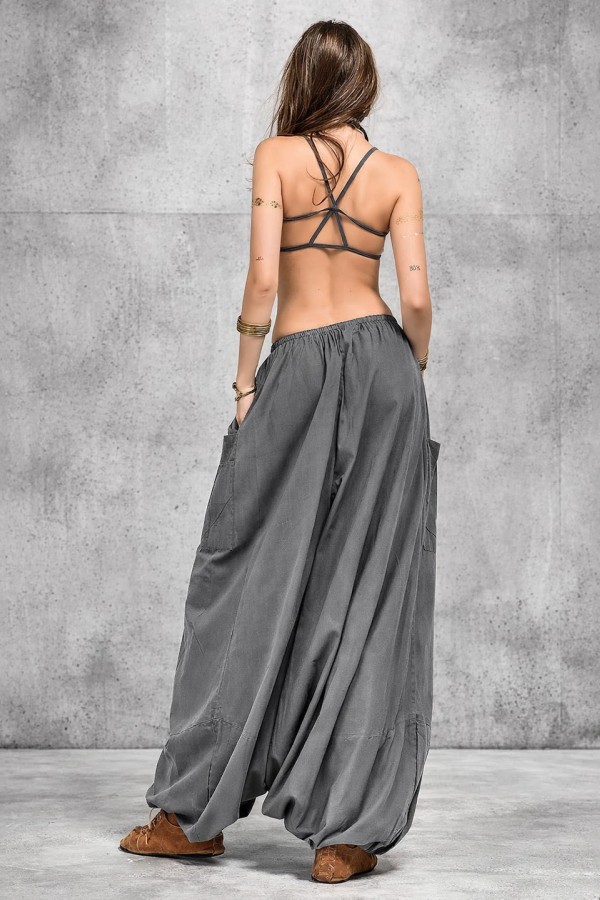 Женские штаны шаровары из хлопка с карманами – Тефия