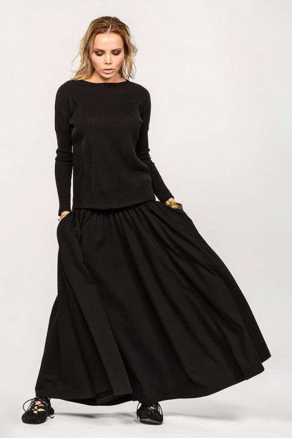 Длинная свободная юбка Форзиция