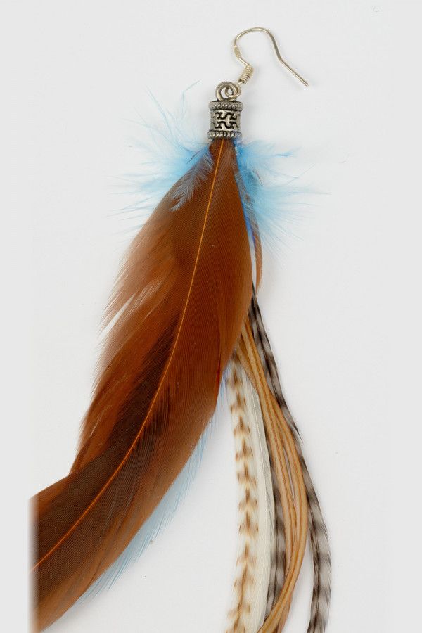 Серьга-перо Сирин