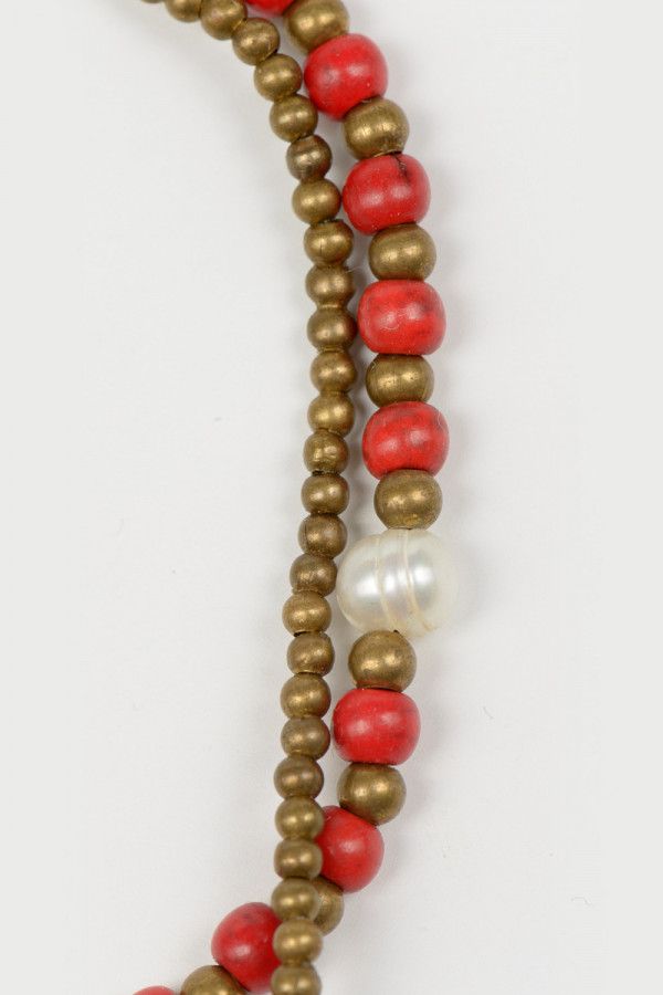 Браслет на ногу с бусинами Меру