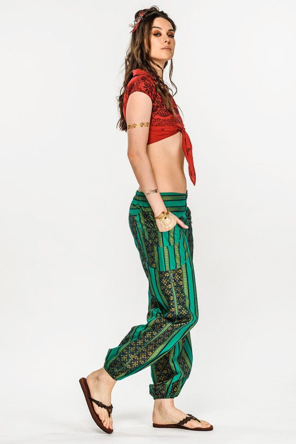 Прямые штаны из хлопка Энергия Шакти