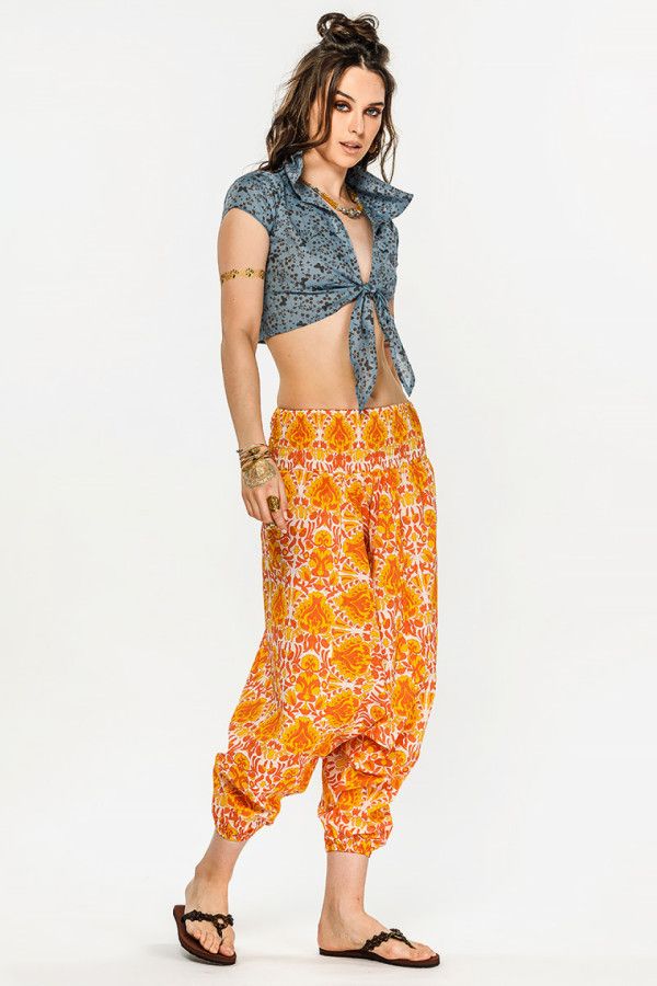 Женские штаны алладины из хлопка «Камбоджа»