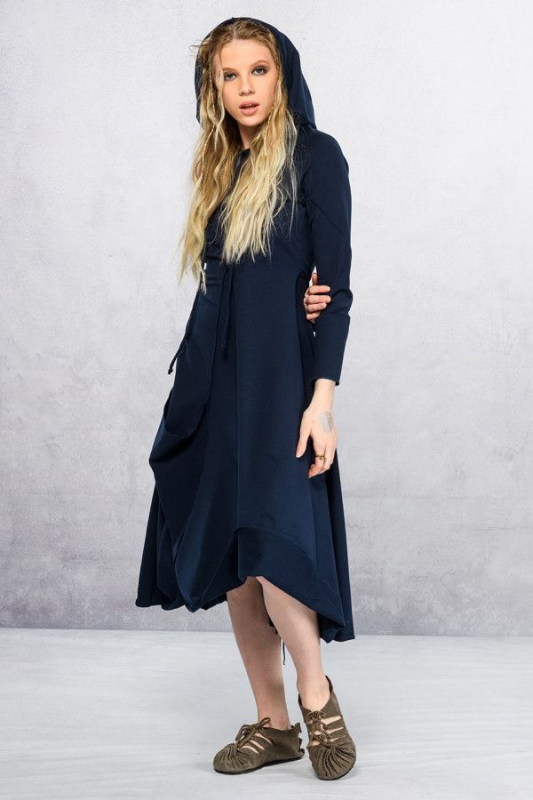 Синее бохо платье Нади