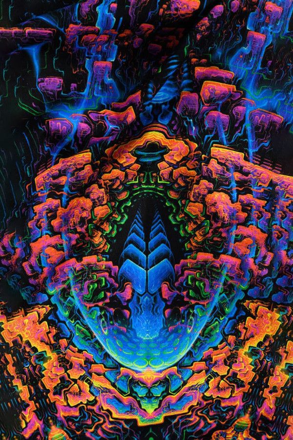 Флисовый психоделический плед «Квантовые частицы»