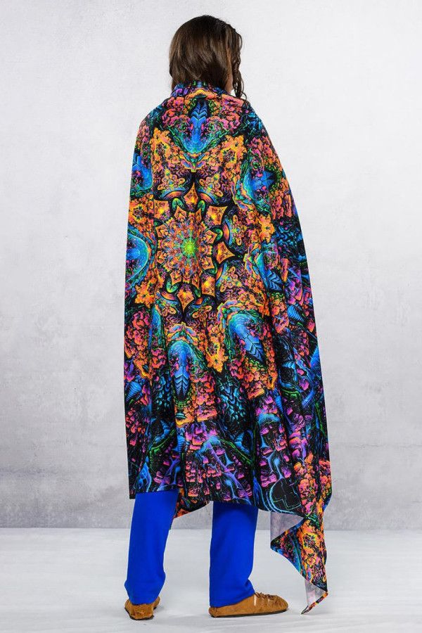 Флисовый психоделический плед «Квантовые частицы»