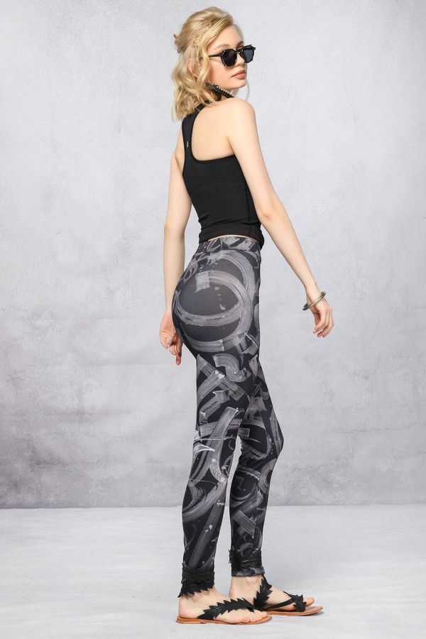 Лосины с высокой посадкой «Каллиграфия»