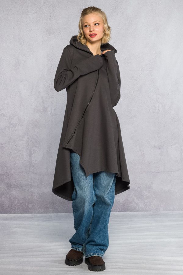 Утепленная кофта с капюшоном Бадари