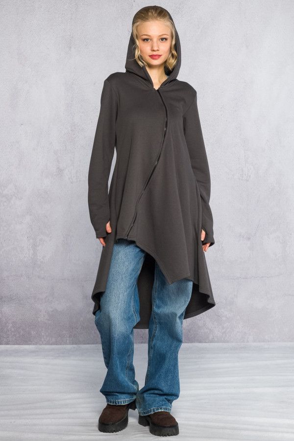 Утепленная кофта с капюшоном Бадари