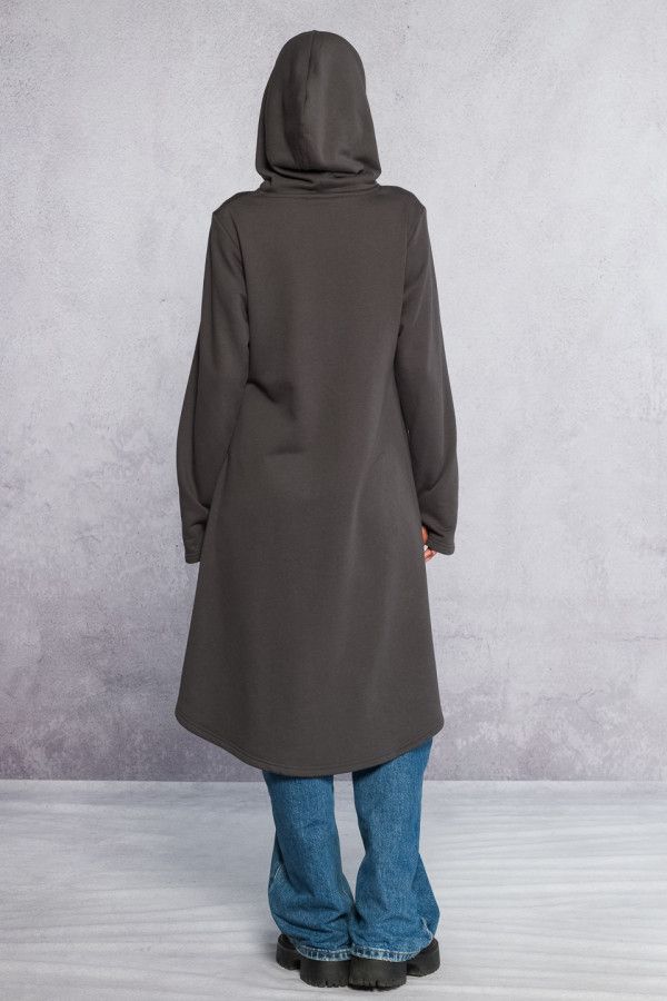 Утепленная кофта с капюшоном Бадари