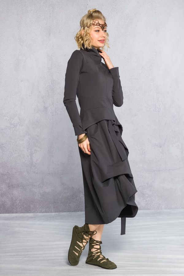 Свободное серое платье Спараксис