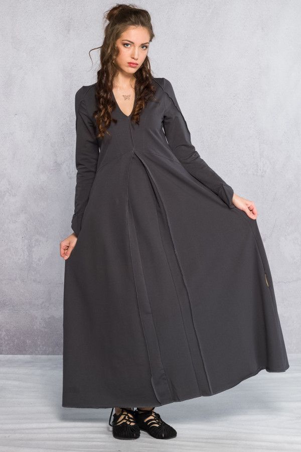 Женское серое платье Тео