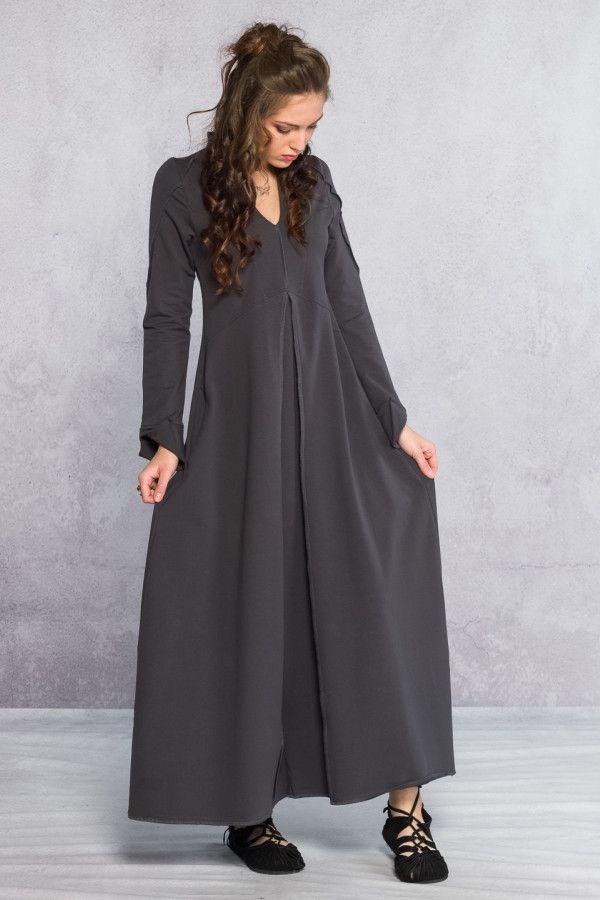 Женское серое платье Тео