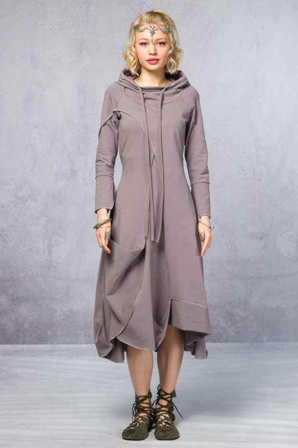 Серое платье миди Камелия