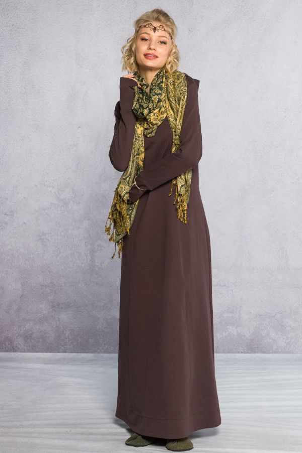 Кашемировый тонкий шарф с этно орнаментом в стиле пейсли