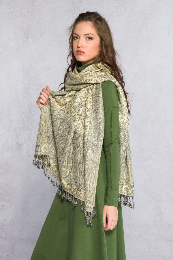 Кашемировый Тонкий шарф Палампур