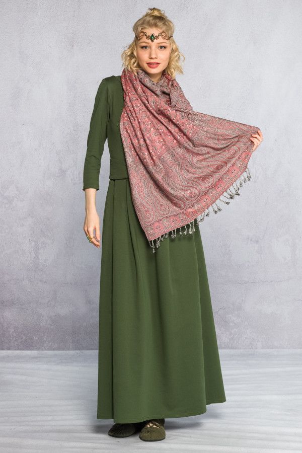 Тонкий Шарф с орнаментом Сиолим