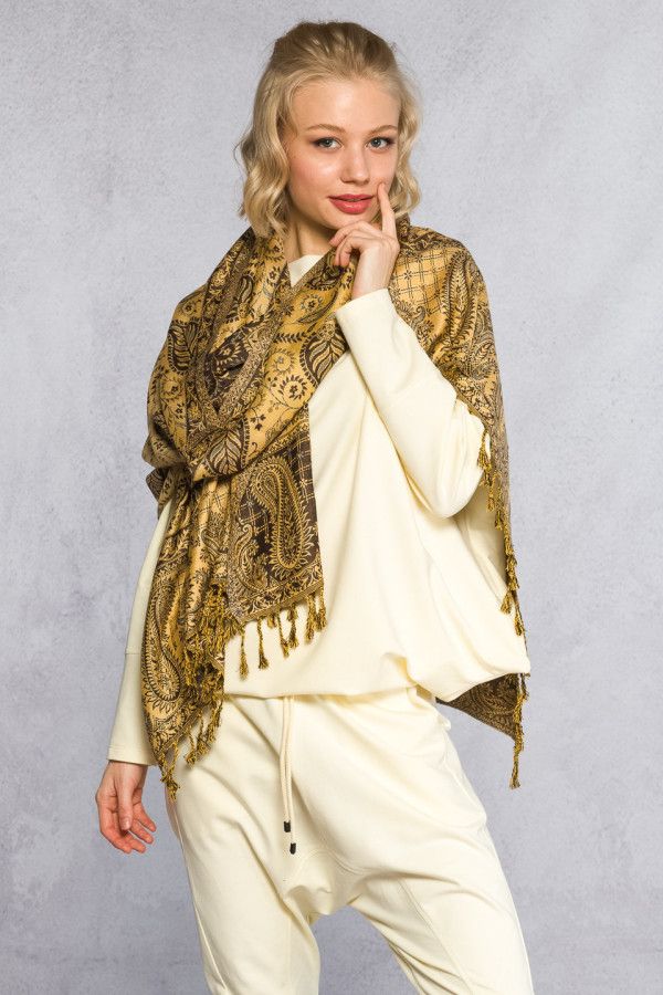 Кашемировый шарф на шею Калистегия