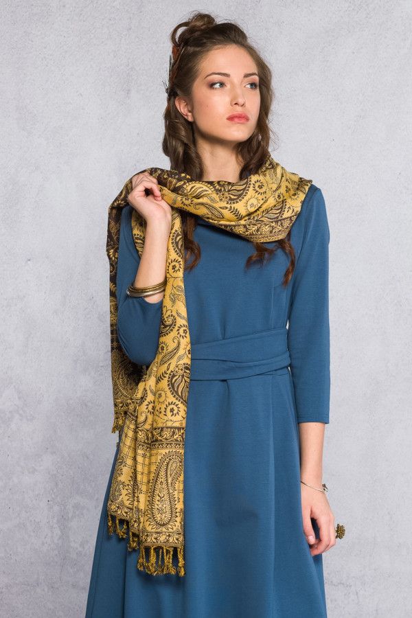 Кашемировый шарф на шею Калистегия