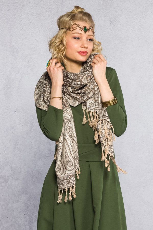 Тонкий и лёгкий шарф Делавар IndiaStyle