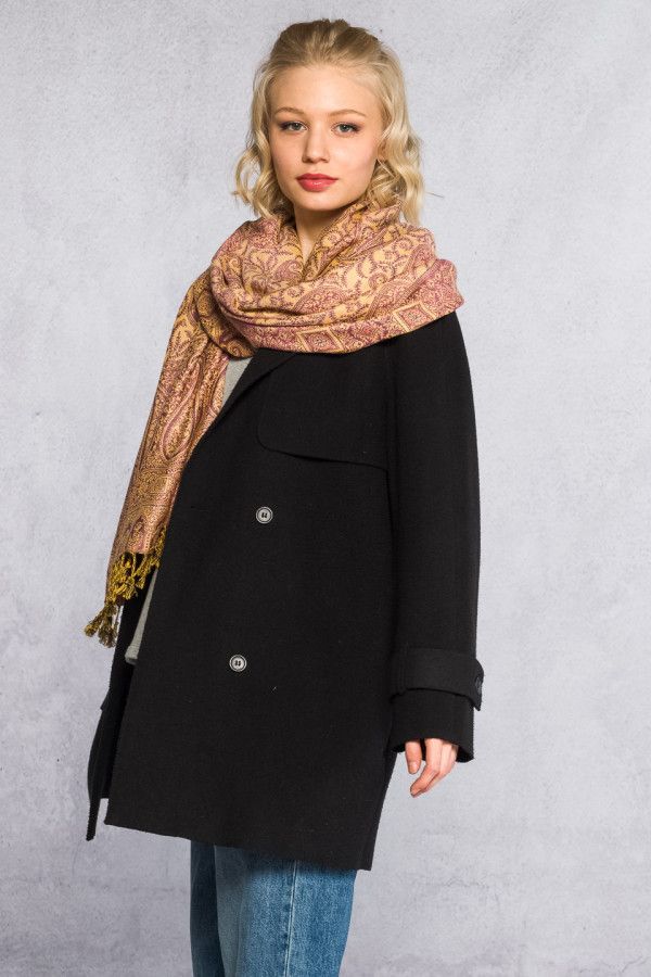 Кашемировый тонкий шарф Каусани