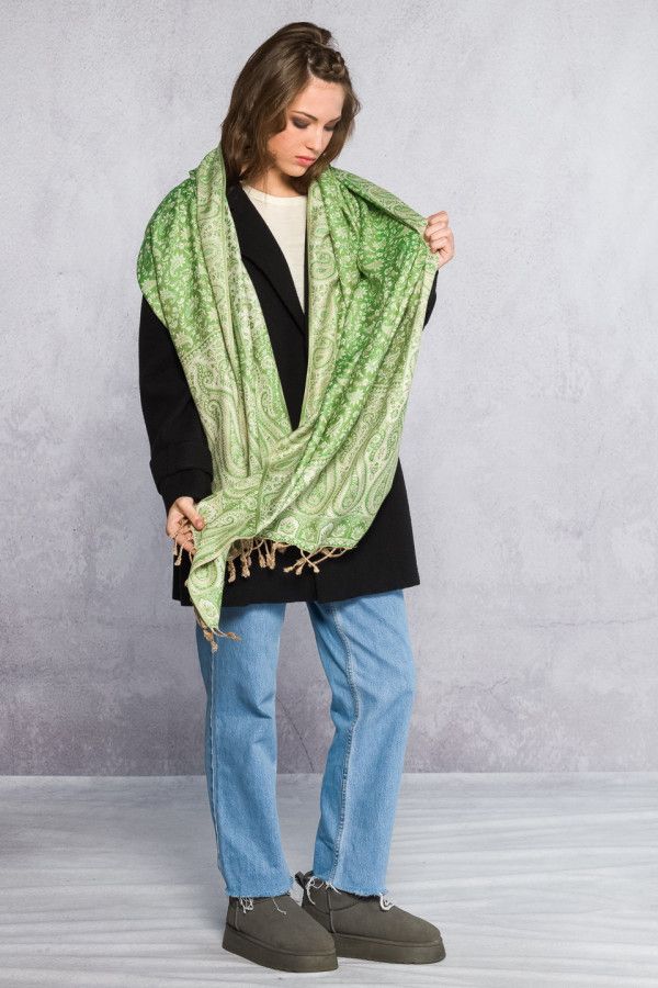 Этнический тонкий шарф Геометрия цвета