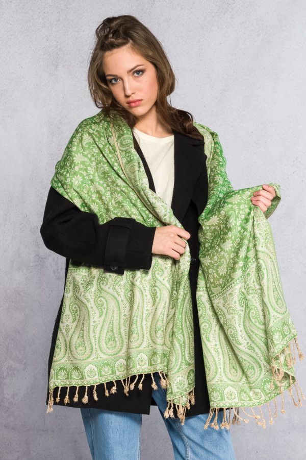 Этнический тонкий шарф Геометрия цвета