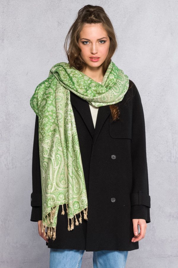 Этнический тонкий шарф Геометрия цвета