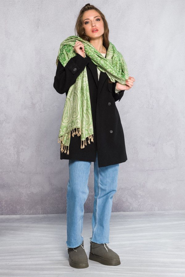 Этнический тонкий шарф Геометрия цвета