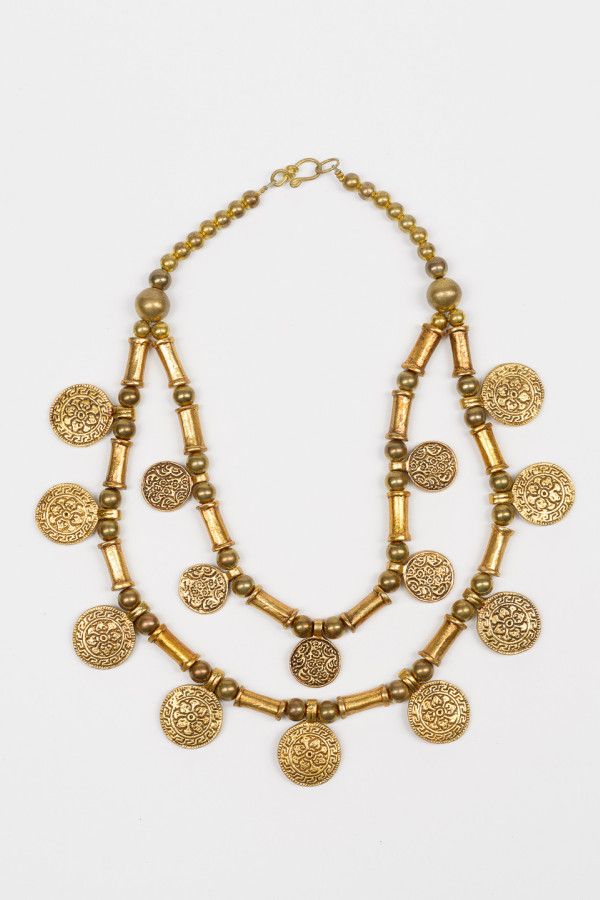 Подвеска с монетами и бусинами Кангра