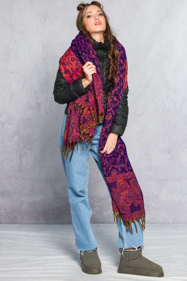 Этнический плед Лавандовый рай