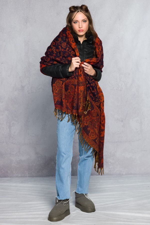 Теплый шарф Долина Инда