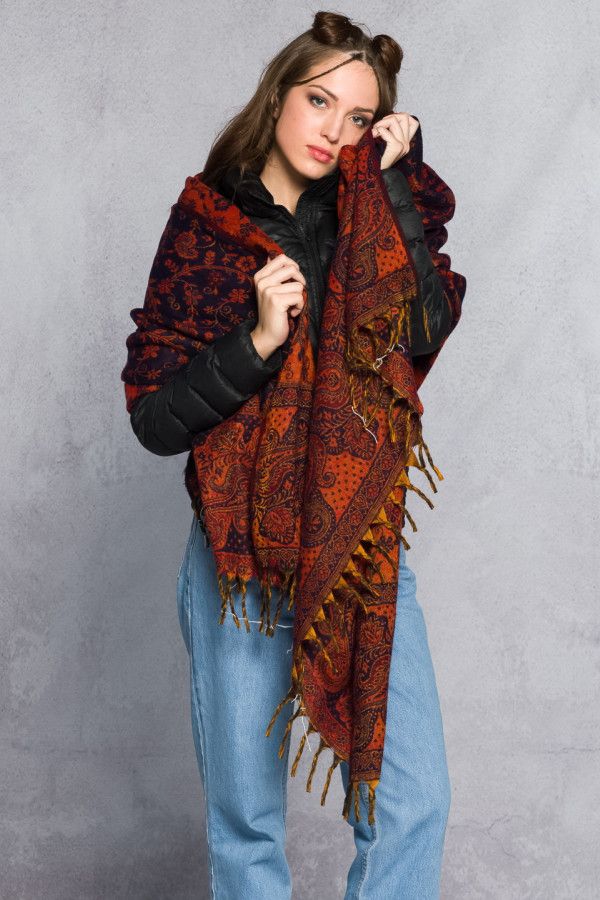 Теплый шарф Долина Инда