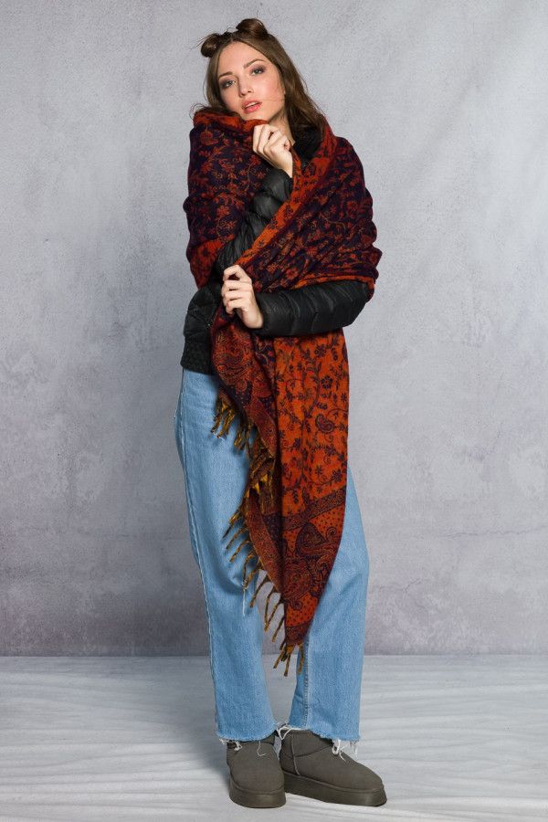 Теплый шарф Долина Инда
