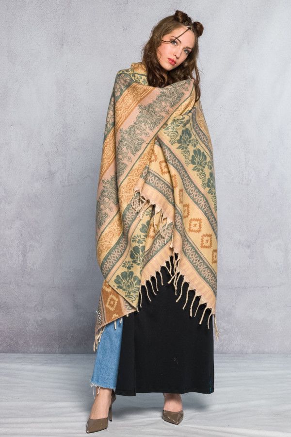 Палантин с узором Золото пустыни