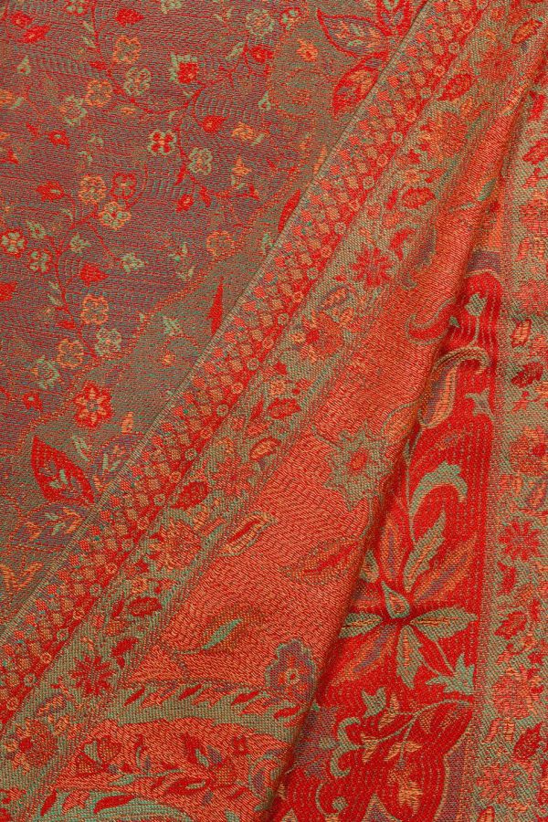 Лёгкий кашемировый платок с этническим онаментом