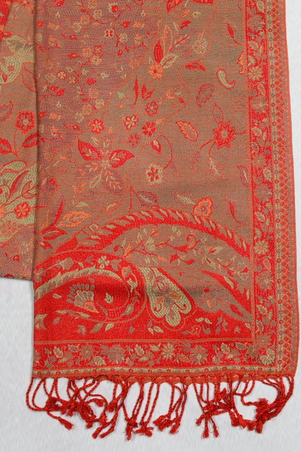 Лёгкий кашемировый платок с этническим онаментом