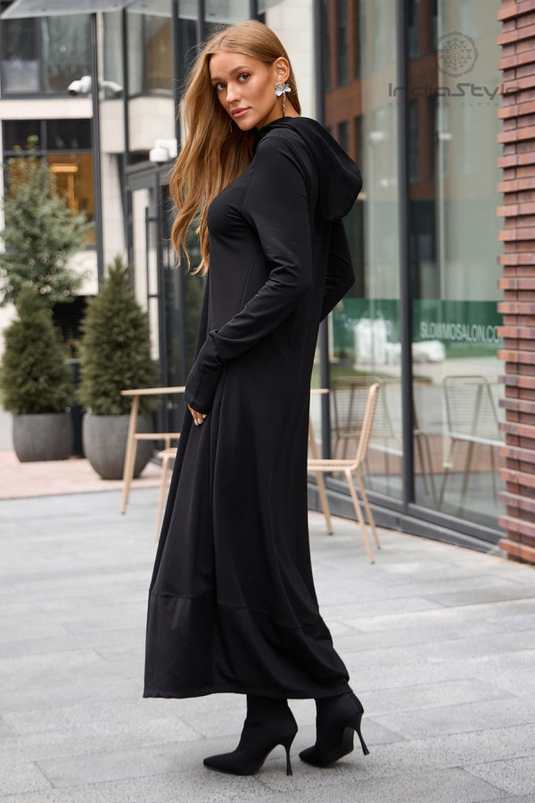 Авторское теплое из натурального футера платье Данху