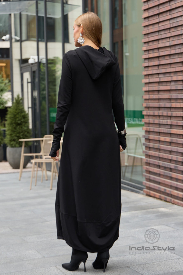 Авторское теплое из натурального футера платье Данху