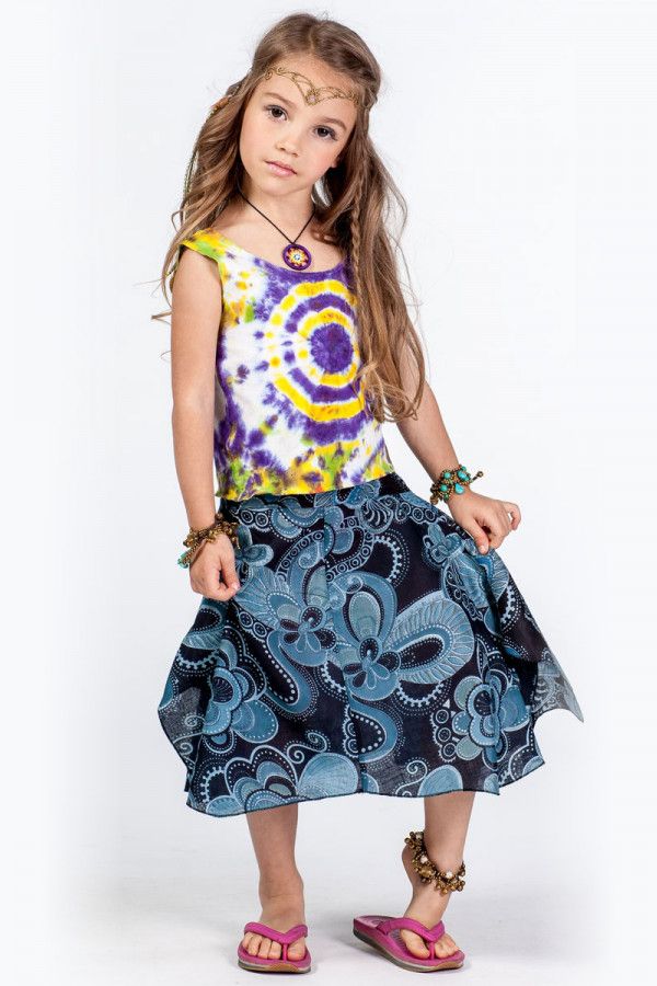 Детская восточная юбка Туман