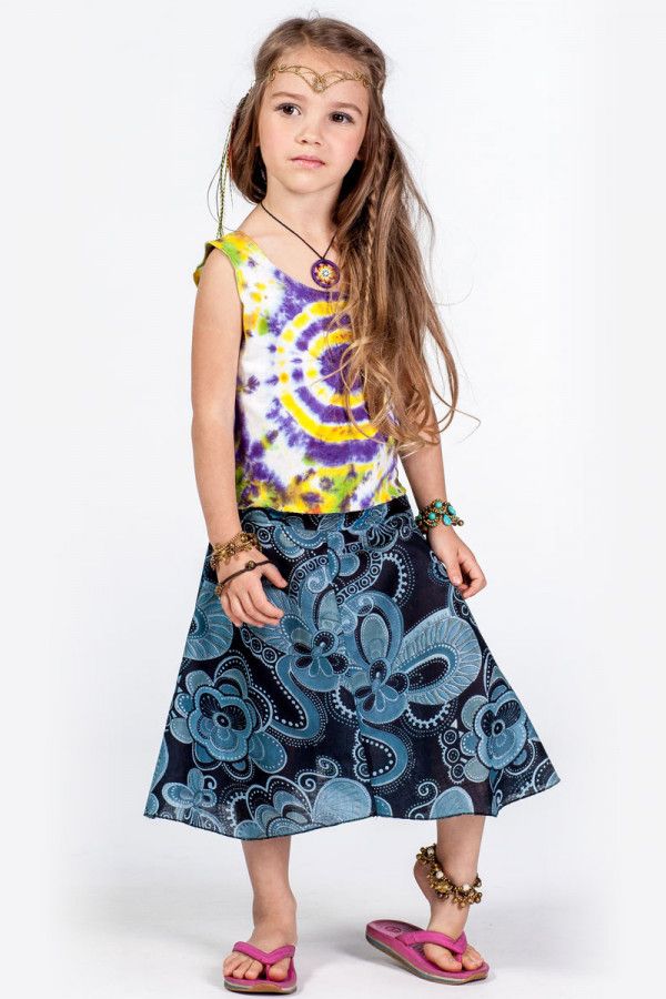 Детская восточная юбка Туман