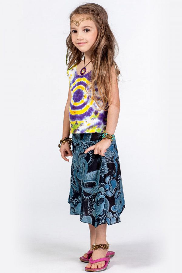 Детская восточная юбка Туман