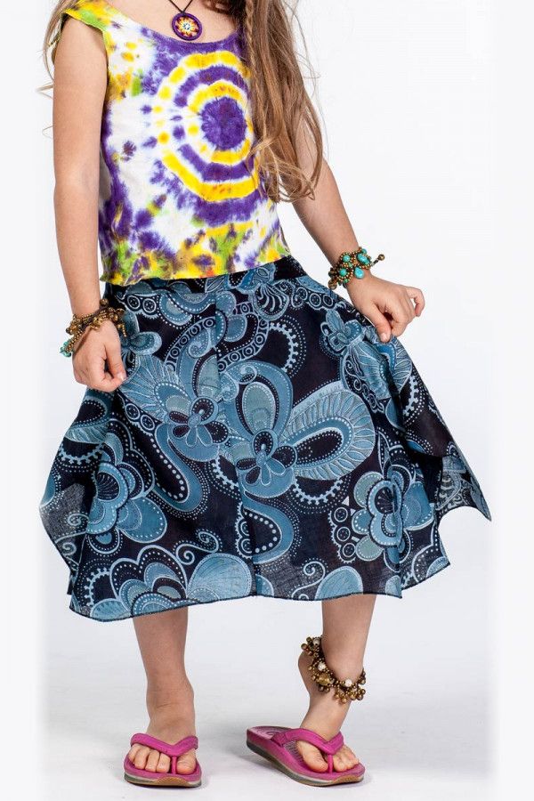 Детская восточная юбка Туман