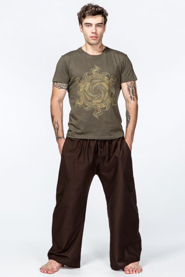 Мужские штаны для йоги из натурального хлопка – Паладин